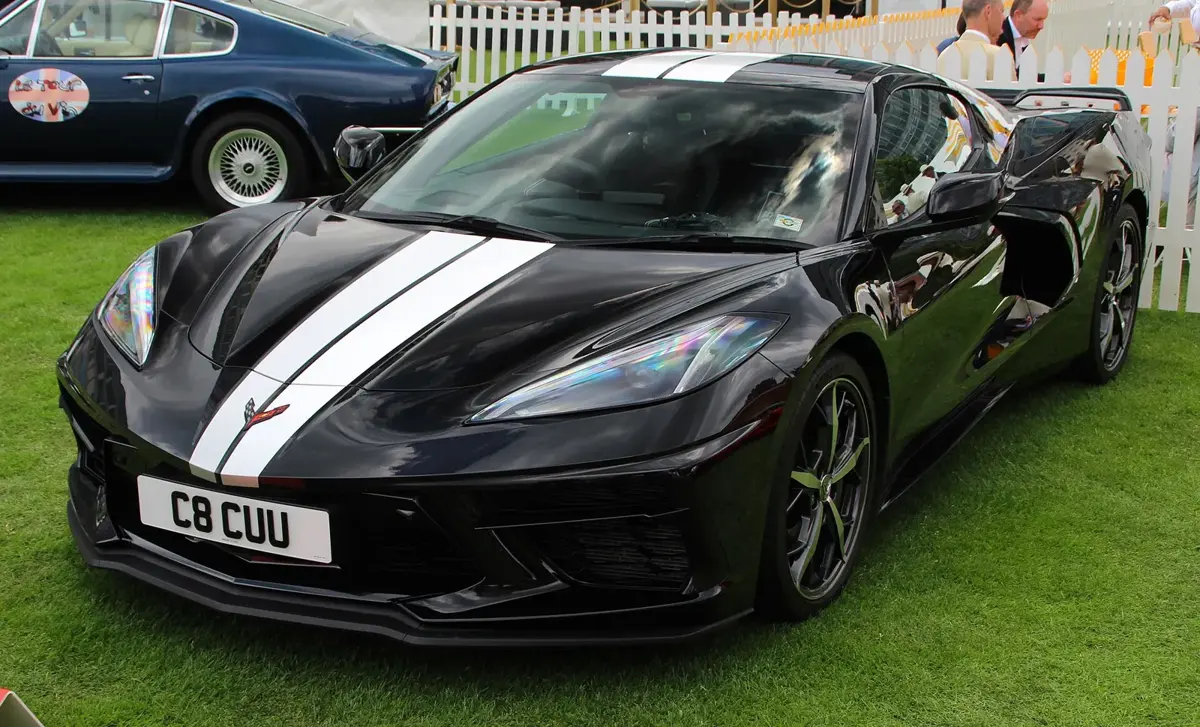 A mid-engine Chevrolet Corvette C8 Stingray