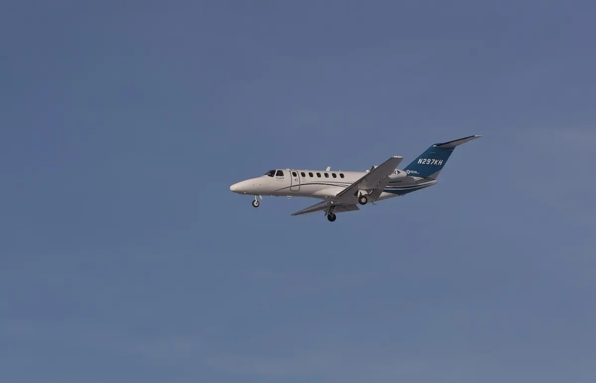 A Cessna Citation CJ3 light business jet