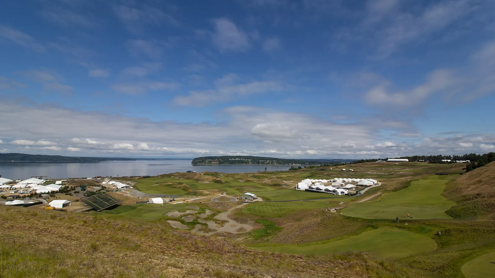 Chambers Bay above Puget Sound in University Place, Washington