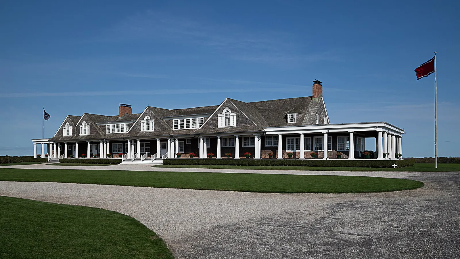 The Stanford White-designed clubhouse at Shinnecock Hills Golf Club