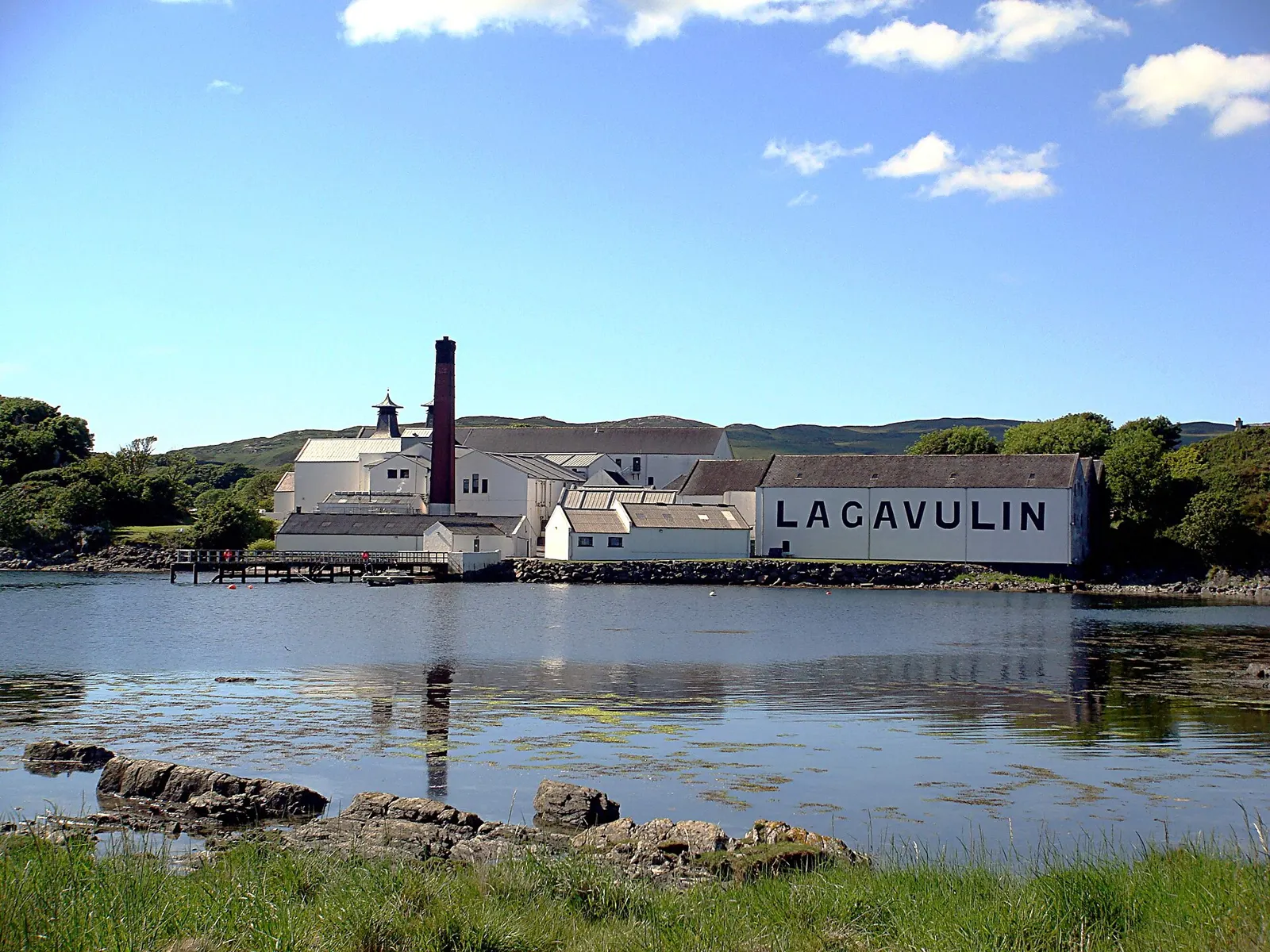The Lagavulin distillery on the shore of Islay, Scotland