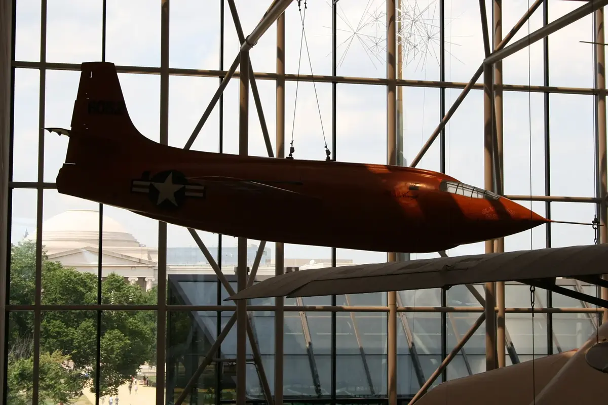 The Bell X-1 Glamorous Glennis at the National Air and Space Museum